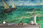 3D Sailing Boat Wallpaper Wall Mural Removable Self-adhesive 113