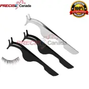 3 False Eyelashes Extension Applicator Stainless Steel Remover Clip Tweezers