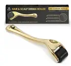 Professional Derma Roller 0.25mm Luxury Gold Edition, face hair skin and beard