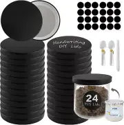 Oui Yogurt Jar Lids Metal Custom - 24 Pack Oui Lids Black Lids with Gasket for Y