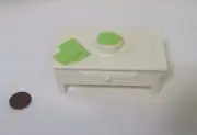 New FISHER PRICE Loving Family Dollhouse WHITE COFFEE SIDE TABLE Living Room