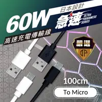 在飛比找momo購物網優惠-【JP嚴選-捷仕特】Micro USB 高速充電傳輸線 An