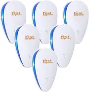Ultrasonic Pest Repeller(6 Pack), Pest Control Ultrasonic Repellent, Electronic Repellant - Bug Repellent for Ant, Mosquito, Mice, Spider, Roach, Rat, Flea, Fly