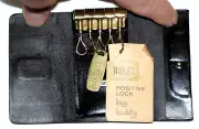 NEW Vintage Rolfs Key Caddy Keychain Leather Fob 5 Key Case NWT