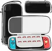 Diruite Carrying Case for Nintendo Switch/Switch OLED Accessory Case, Transparent and Visible Portable Protective Case for Nintendo Switch/Switch OLED Storage Bag