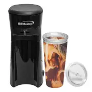Brentwood Drip Iced Coffee Tea Maker 2.5Cup Black Auto Shutoff Insulated Tumbler