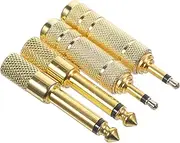 POPETPOP 4Pcs Headphone Adapters Male to Female Stereo Audio Converters Lightweight and Compact Design Compatible with Audio Equipment for Amplifiers and