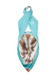 Luuda Tie-dye Cotton Scarf - Black One Size