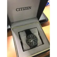 在飛比找蝦皮購物優惠-CITIZEN chronograp三環錶面黑色+玫瑰金，陶