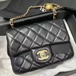 台灣現貨() CHANEL 黑色 金球20CM  可隨意調整長度🤩芯片款