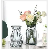 在飛比找樂天市場購物網優惠-【優選百貨】北歐風格玻璃小花瓶鑽石玻璃花瓶居家裝飾水杯花瓶水