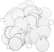 SOPOTUTU 200pcs Metal Ring Key Tags Round Labels for Car Door Keys Keychain Tags Writable Labels for Quick Identification Organization
