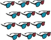 Angoily 20pcs 3 Black Projector Movie Goggles Anaglyph Glasses for Tv Red Video Glasses 3d Anaglyph Glasses Red- Video Glasses Sun Glasses 3d Movie Glasses Plastic