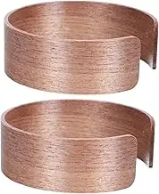 2Pcs Cup Sleeve Heat Insulation Protective Cover for Drinks Stylish Walnut Wood Design for Home Cafe Use Elegant Table Decoration Fits Standard Cups
