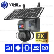 24/7 Outdoor 4G Solar Panel Security Camera Alarm QUAD HD 2K Remote Monitoring