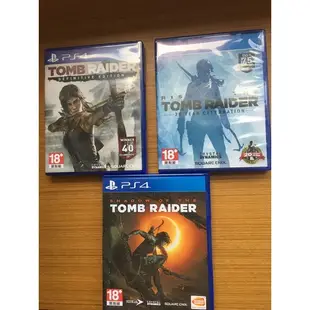 PS4 古墓奇兵 決定版 崛起 暗影 tomb raider rise shadow 中文版 中文 光碟無刮