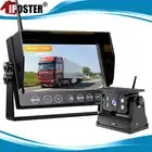 Wireless 7" 1080P Monitor DVR Solar Magnetic Backup Camera For Truck Reversing