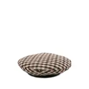 [Ganni] Ganni Checked Beret XS-S BROWN