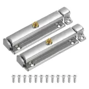 2 Pcs 5.67 x 1.18 Inch Spring Loaded Latch Pin Door Safety Slide Lock Silver
