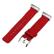 Colorful Nylon Canvas Replacement Watch Band Strap for Fitbit Charge 3 Smart Watch RED COLOR