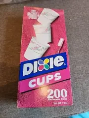 Dixie 3 oz bathroom cup pkg 200 ct NOS Pink Flowers Design new sealed