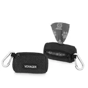 2-Pack Dog Poop Bag Holder Leash Mesh Dispenser w/ 30 Bags Black (Mesh)