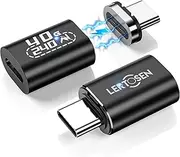 2 Pack 240W Magnetic USB C Adapter Extender,24Pin 180 Degree USB4 40Gbps Data Transfer Support 8K@60Hz Video Display for Thunderboard 4/3 MacBook Pro/Air and More Type C Devices