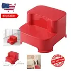 Compact Two-Step Non-Slip Stool for Bathroom, Kitchen, and Bedroom Use