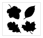 Tree Leaves Stencil 4 Designs Fall Autumn Leaf 8" x 10" Reusable Sheet S1267