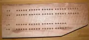 REDUCED! Hand Made 2 Track Smooth Edge Oak Cribbage Game Board For Decoration