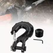 Winch Hook 3/8" - Clevis Slip Hook with Safety Latch & Winch Cable Hook Stopper