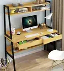 Liberty Computer Desk Workstation with Shelves & Drawers (Natural & Black)