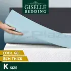 Giselle Bedding Memory Foam Topper 8cm King Mattress Cool Gel Bed Mat Bamboo