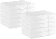[novelinks] Transparent 4" x 6" Photo Storage Boxes - Photo Organizer Cases Photo Keeper Picture Storage Containers Box for Photos - 10 Pack (Clear)