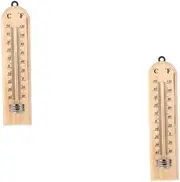 Cabilock 2pcs Wine Cellar Indicator Wall-Mounted Indicator Decor Slipper Rack Display Rack Portable Tester Wall-Mounted Tester Indoor Tester White Gasket Light Brown Wooden