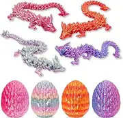 BuQueHM 4PCS 3D Printed Dragon Set
