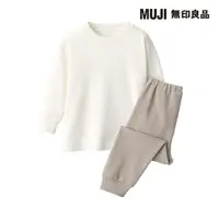 在飛比找momo購物網優惠-【MUJI 無印良品】幼兒棉混裏毛家居睡衣(共2色)