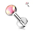 Piercing Ear Labret Stone Iridescent Pink