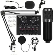 Live Streaming Equipment, Condenser Microphone Set,Professional Live Streaming Equipment | Intuitive Live Streaming Kit, Recording Studio Supplies for