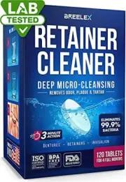 Denture Cleaning Tablet Retainer Cleaner for Aligner,Mouth & Night Guard 120 tab