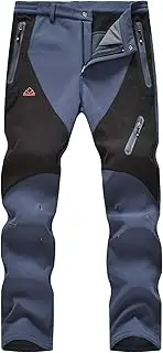 [YSENTO] Men's Outdoor Water Resistant Fleece Lined Hiking Skiing Snow Pants