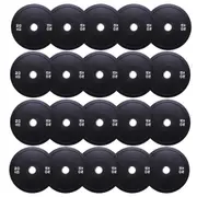 400kg Bumper Plates Black Rubber Weight Plates Package