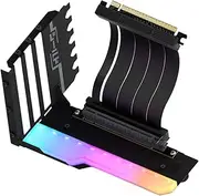 ZGUZMCMK GPU Support Bracket Vertical Graphics Card Mount GPU Mounting Bracket GPU Support Kit, Black with Light