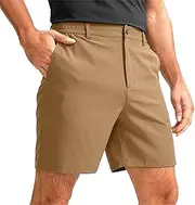 [Maiyifu-GJ] Men's Summer Lightweight Flat Front Shorts Business Casual Dress Shorts Quick-Drying Breathable Chino Short Pants