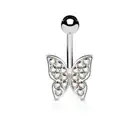 Piercing Navel Butterfly Rhinestone Aurore Borealis