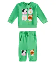 [Stella McCartney Kids] Stella McCartney Kids Baby cotton sweatshirt and sweatpants set M 3 green