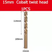 15mm Cobalt twist head Hss Twist Drill Bits With Straight Shank