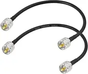 Superbat RG8X Jumper Cable PL259 to PL259 Cable (1ft 2-Pack PL-259 Jumpers) for CB Antenna Cable Extension Duplexer Tuner Dummy Load Ham Radio SWR Meter etc.