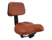 ABSOLUTE 10" LONG BICYCLE BEACH CRUISERS SADDLE WITH BACK REST 350 IN BROWN.