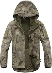 [NOGA] Men Outdoor Hunting Camping Waterproof Coats Soft Shell Ruins Camouflage Jacket Hoodie